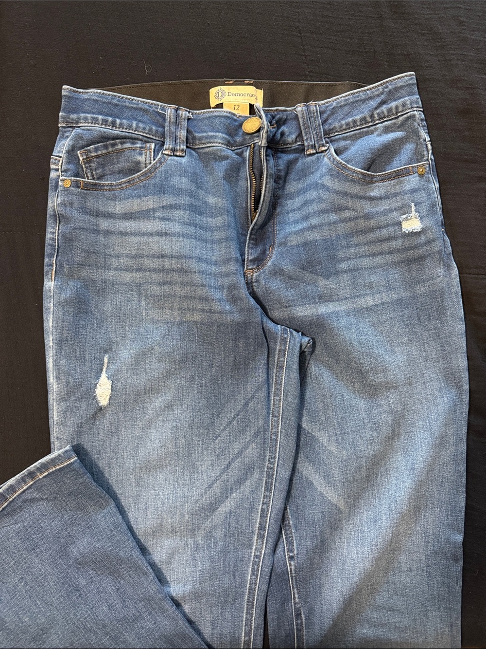 Democracy Women’s Medium Blue Slim Straight kick boot bottom Jeans